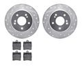 Dynamic Friction Co 7502-63016, Rotors-Drilled and Slotted-Silver with 5000 Advanced Brake Pads, Zinc Coated 7502-63016